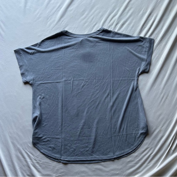 NWT Lulus Easily Enjoyed Dusty Blue Crew Neck Tee - Picture 7 of 8